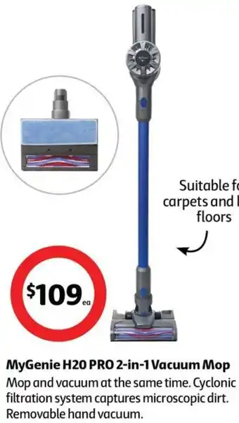 Coles MyGenie H20 PRO 2-in-1 Vacuum Mop offer