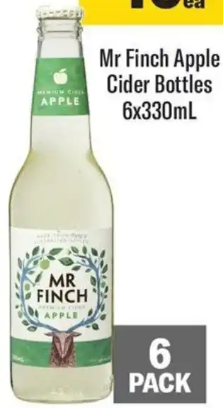 Coles Mr Finch Apple Cider Bottles 6x330mL offer