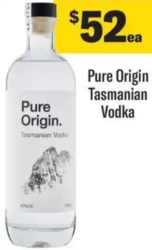 Coles Pure Origin Tasmanian Vodka offer