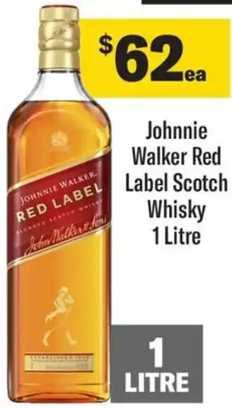 Coles Johnnie Walker Red Label Scotch Whisky 1 Litre offer