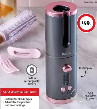 Coles SABA Wireless Hair Curler offer