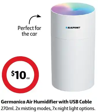 Coles Germanica Air Humidifier with USB Cable offer