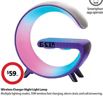 Coles Wireless Charger Night Light Lamp offer