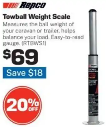 Repco Towball Weight Scale offer