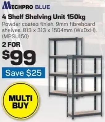 4 Shelf Shelving Unit 150kg