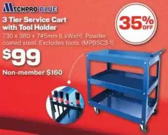 Repco 3 Tier Service Cart with Tool Holder offer