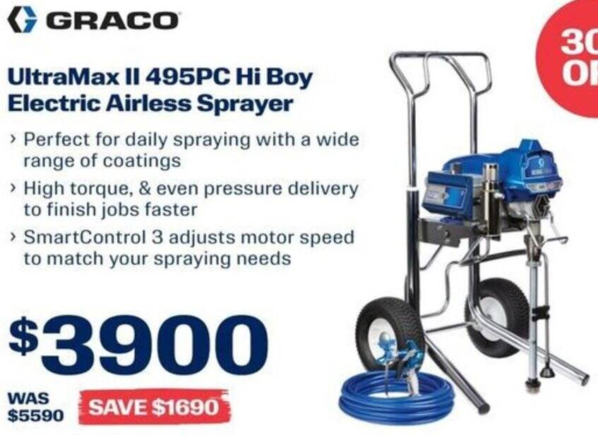 UltraMax II 495PC Hi Boy Electric Airless Sprayer offer at Dulux
