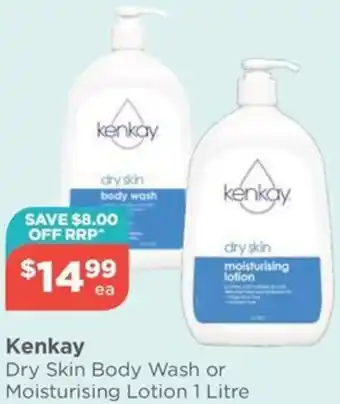 Kenkay Dry Skin Body Wash or Moisturising Lotion 1 Litre