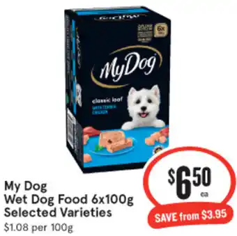 IGA My Dog Wet Dog Food 6x100g offer