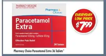 Chemist Outlet Pharmacy Choice Paracetamol Extra 36 Tablets offer