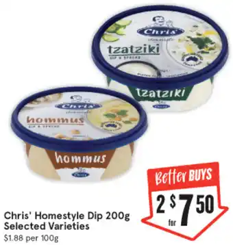 IGA Chris' Homestyle Dip 200g offer