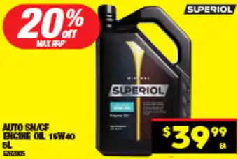 Autopro AUTO SN/CF ENGINE OIL 15W40 5L offer