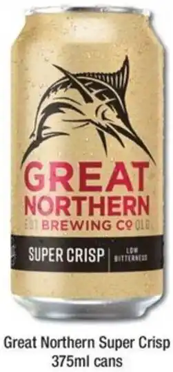 Bottler Great Northern Super Crisp 375ml cans offer