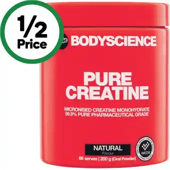 Woolworths Body Science Pure Creatine Powder 200g offer