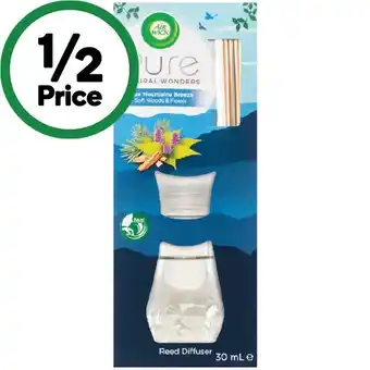 Woolworths Airwick Pure Natural Wonders Reed Diffuser 30ml offer