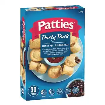 Woolworths Patties Combo Pack 1 kg or Party Pack 1.25 kg offer