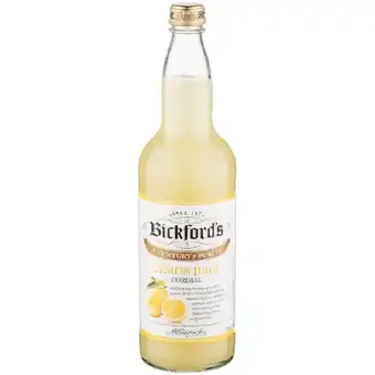 Woolworths Bickford’s Cordial 750ml offer