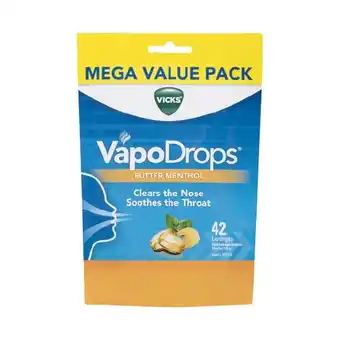 Woolworths Vicks VapoDrops Throat Lozenges Pk 42^ offer