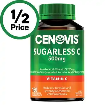 Woolworths Cenovis Sugarless Vitamin C Chewable 500mg Tablets Pk 160 offer