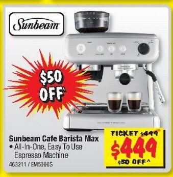 JB Hi-Fi Sunbeam Cafe Barista Max offer