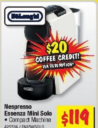 JB Hi-Fi Nespresso Essenza Mini Solo offer