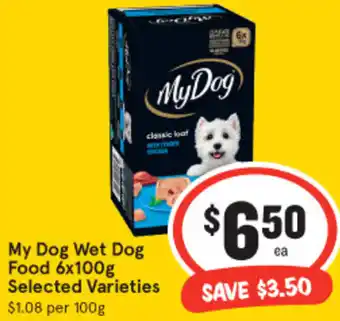 IGA My Dog Wet Dog Food 6x100g offer