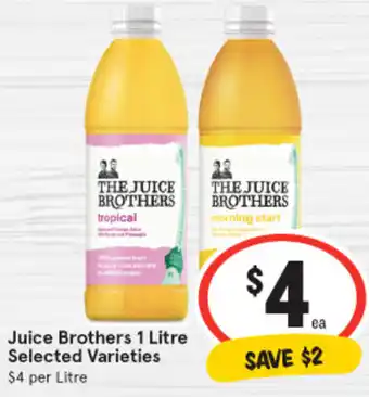 IGA Juice Brothers 1 Litre offer