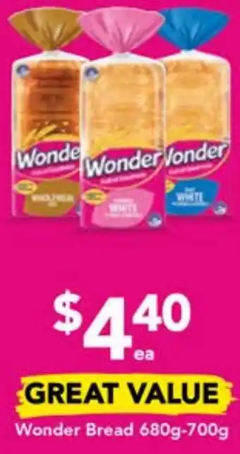 Drakes Wonder Bread 680g-700g offer