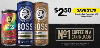 Drakes Boss Coffee Flavoured Milk 179ml-237ml offer