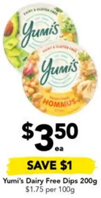 Drakes Yumi's Dairy Free Dips 200g offer