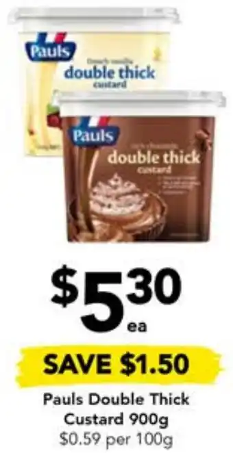 Drakes Pauls Double Thick Custard 900g offer