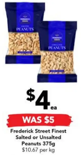 Drakes Frederick Street Finest Salted or Unsalted Peanuts 375g offer