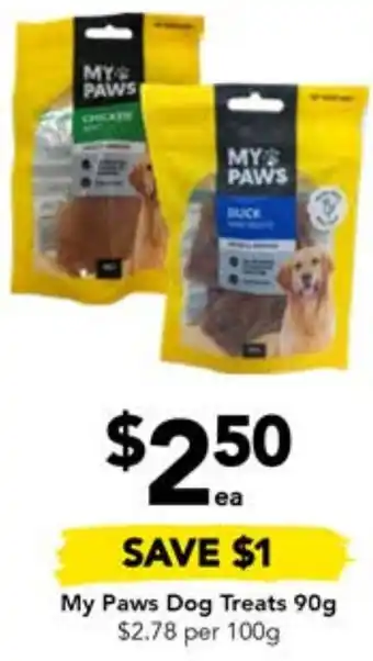 Drakes My Paws Dog Treats 90g offer