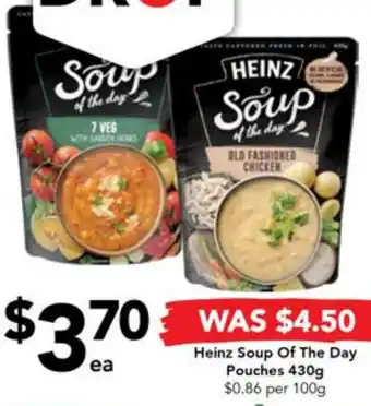 Drakes Heinz Soup Of The Day Pouches 430g offer