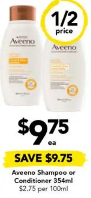 Drakes Aveeno Shampoo or Conditioner 354ml offer