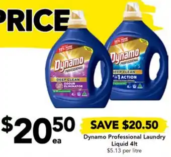 Drakes Dynamo Professional Laundry Liquid 4lt offer