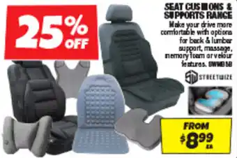 Autobarn SEAT CUSHIONS & SUPPORTS RANGE offer