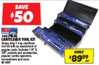 Autobarn 142 PIECE CANTILEVER TOOL KIT offer