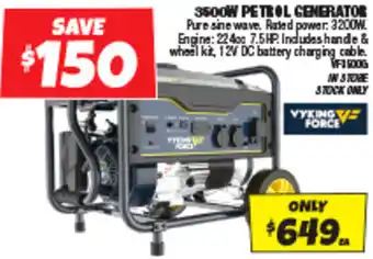 Autobarn 3500W PETROL GENERATOR offer