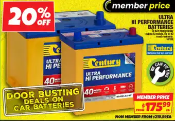 Autobarn ULTRA HI PERFORMANCE BATTERIES offer