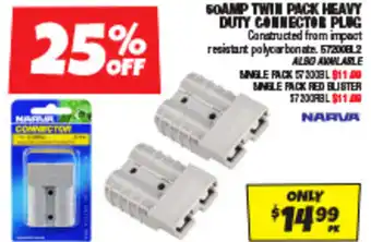 Autobarn S0AMP TWIN PACK HEAVY DUTY CONNECTOR PLUG offer