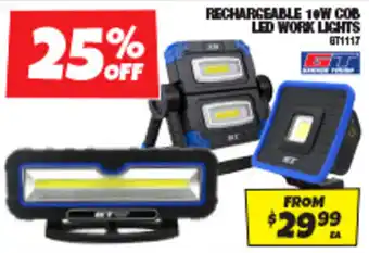 Autobarn RECHARGEABLE 10W COB LED WORK LIGHTS offer