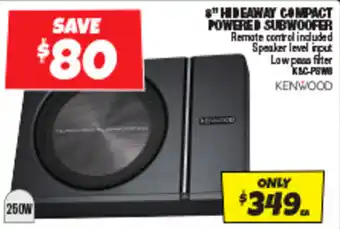 Autobarn 8" HIDEAWAY COMPACT POWERED SUBWOOFER offer