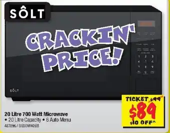 JB Hi-Fi 20 Litre 700 Watt Microwave offer