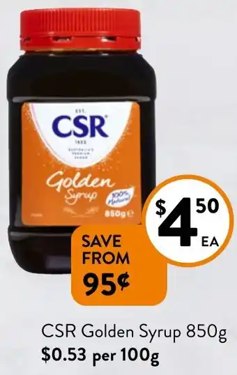 Foodworks CSR Golden Syrup 850g offer