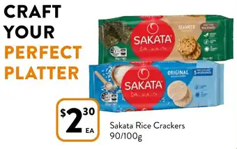 Foodworks Sakata Rice Crackers 90/100g offer