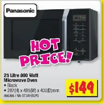 JB Hi-Fi Panasonic 25 Litre 800 Watt Microwave Oven offer