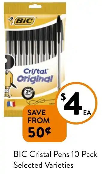 Foodworks BIC Cristal Pens 10 Pack offer