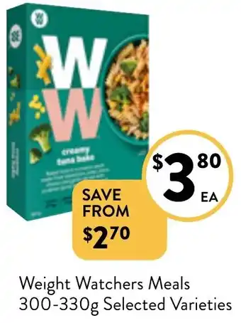 Foodworks Weight Watchers Meals 300-330g offer
