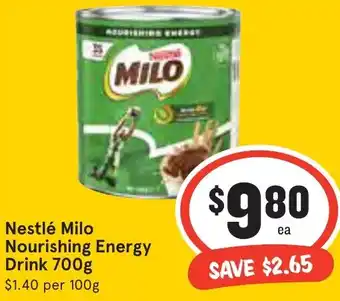 Ritchies Nestlé Milo Nourishing Energy Drink 700g offer